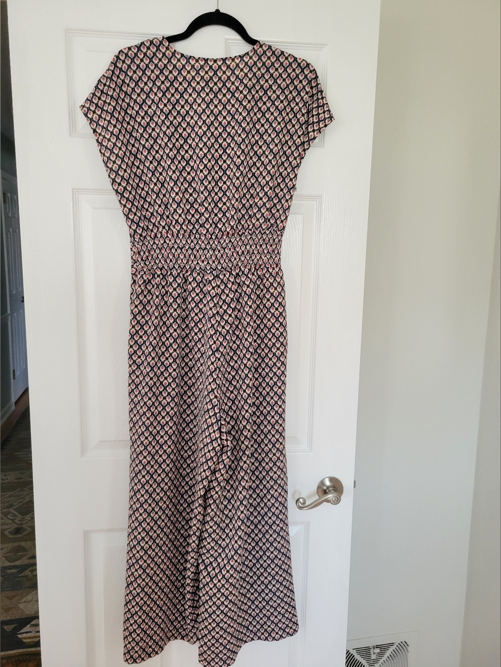 Women's Size Large Max Studio Pink and Black Patterned Pant Jumpsuit - Picture 2 of 6
